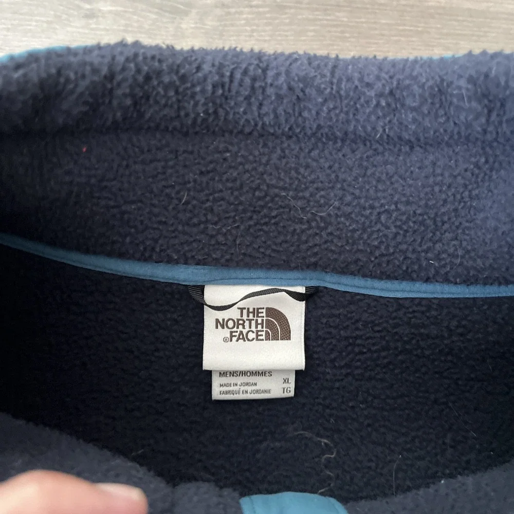 The North Face Mens XL Full Zip Fleece Vest Sleeveless Blue